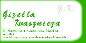 gizella kvasznicza business card